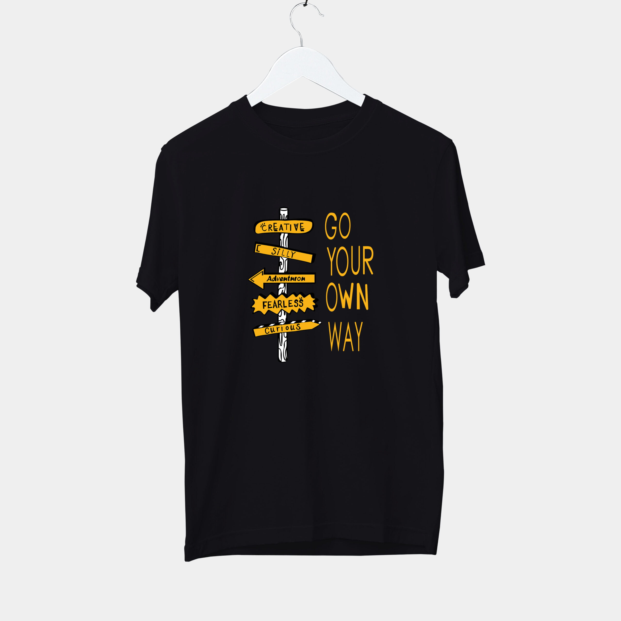 black t shirt